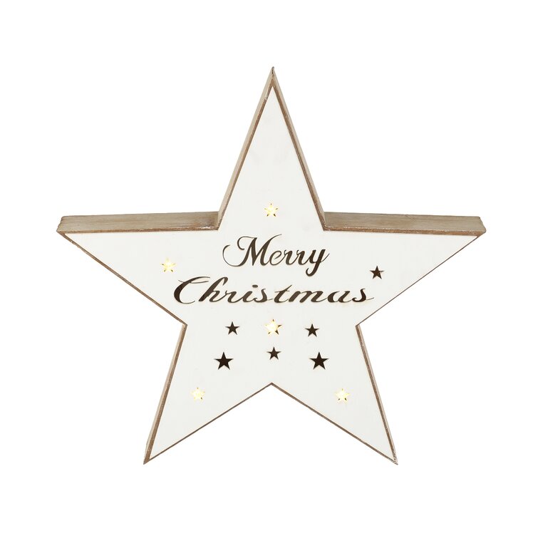 The Seasonal Aisle Merry Christmas Light Up Star Wayfair.co.uk